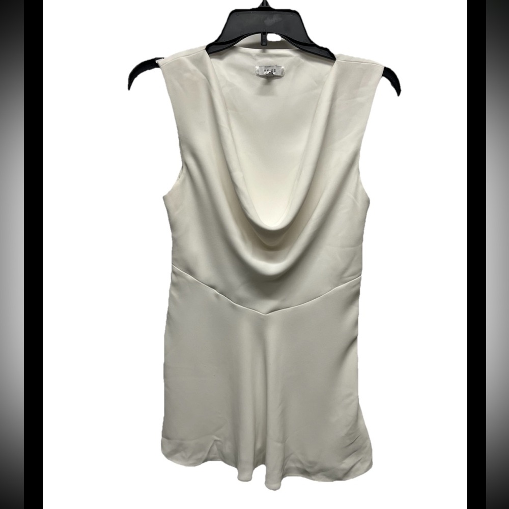 Reiss Reina White Sleeveless Cowl Neck Blouse US 4